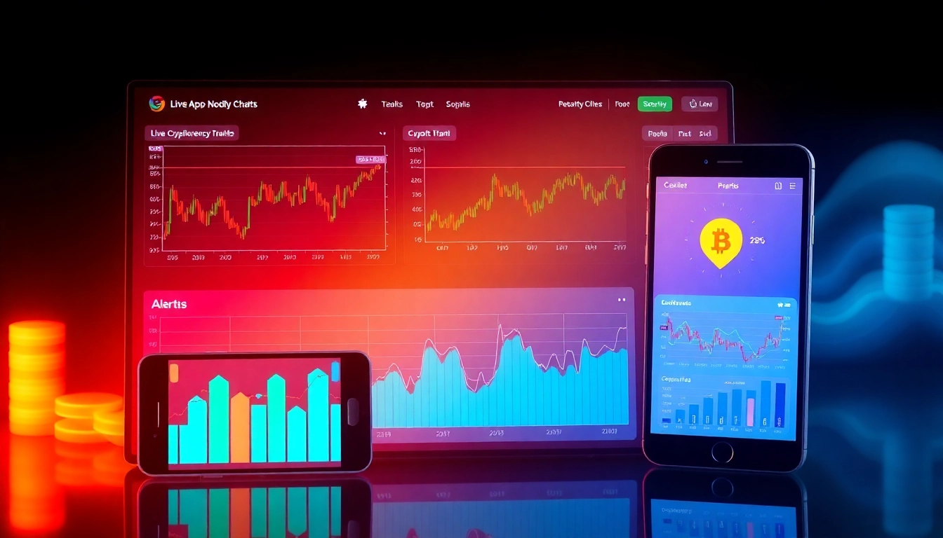 Aicoin cryptocurrency platform showcasing live charts and market alerts on multiple devices for traders and investors.