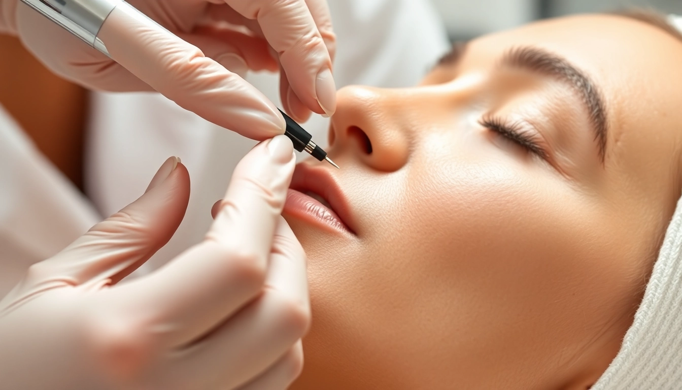 Professional Fadenlifting Zürich procedure showcasing precise insertion of PDO threads for natural skin tightening.
