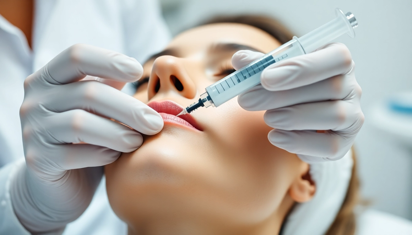 Fettwegspritze Zürich: Skilled technician performing a contouring injection in a modern clinic for targeted fat reduction.