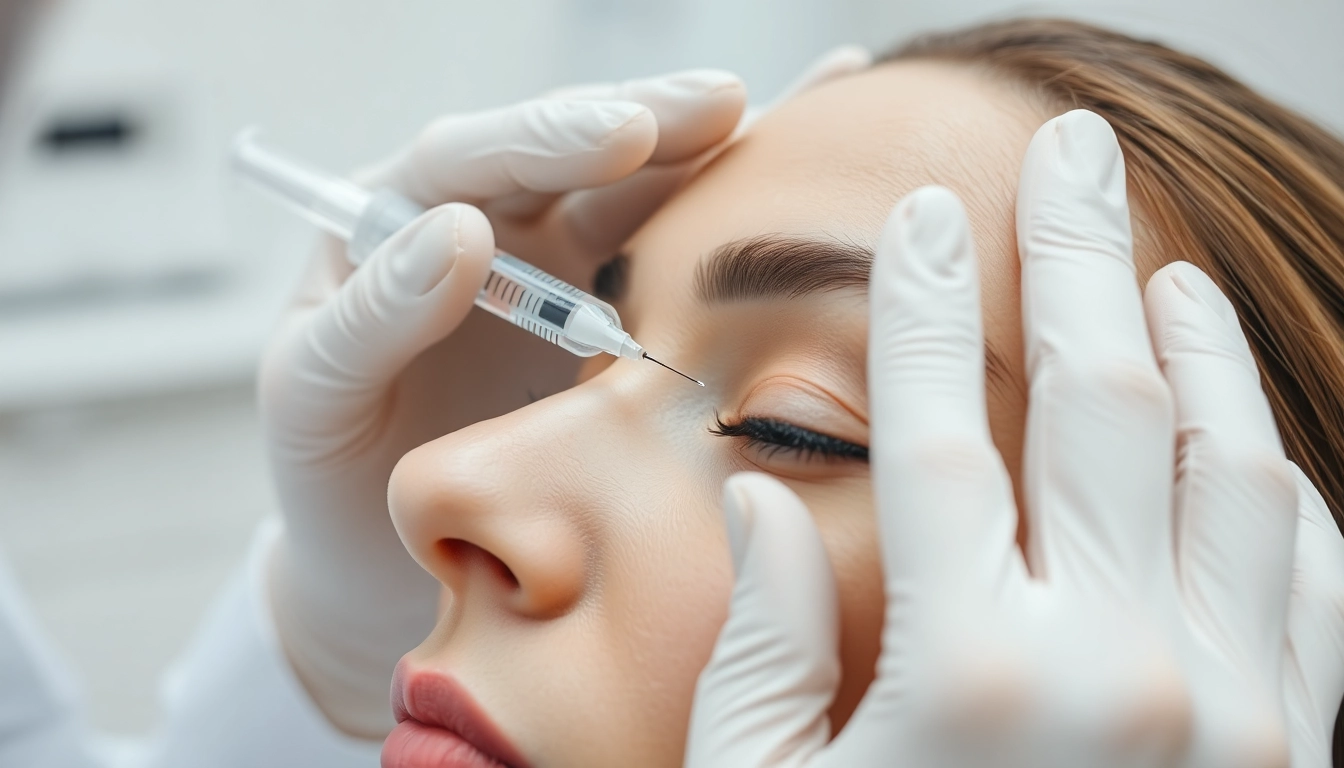Botox Behandlung: Fachgerechte Injektion für glatte, jugendliche Haut in einer modernen Klinik.