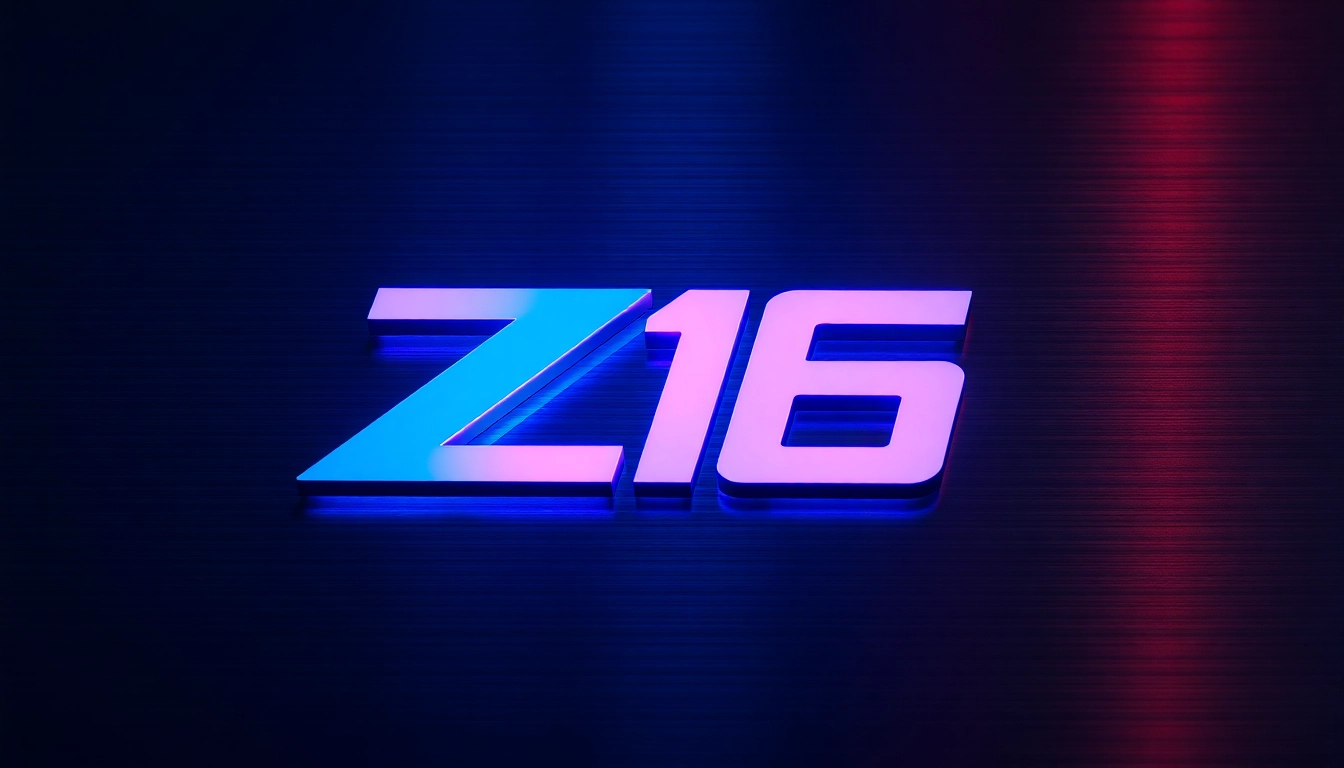 Z16 gaming platform interface showcasing vibrant visuals and user engagement features, highlighting the brand's dynamic entertainment experience.