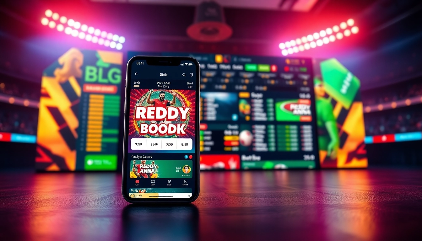 Reddy Anna Book platform showcasing live cricket betting on a smartphone for real-time wagers and casino gaming excitement.