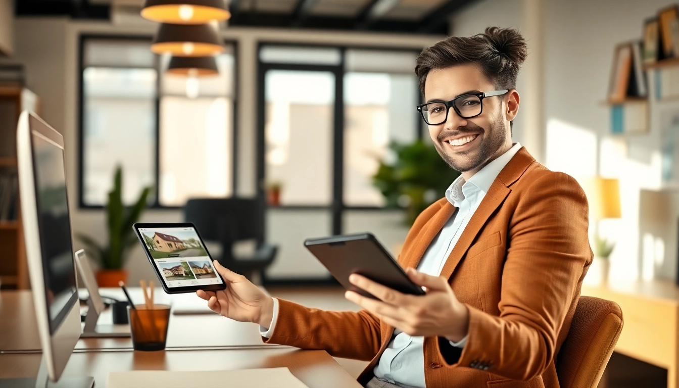 Makler Grevenbroich expertly evaluating property details in a modern office setting to ensure top real estate service in Grevenbroich.