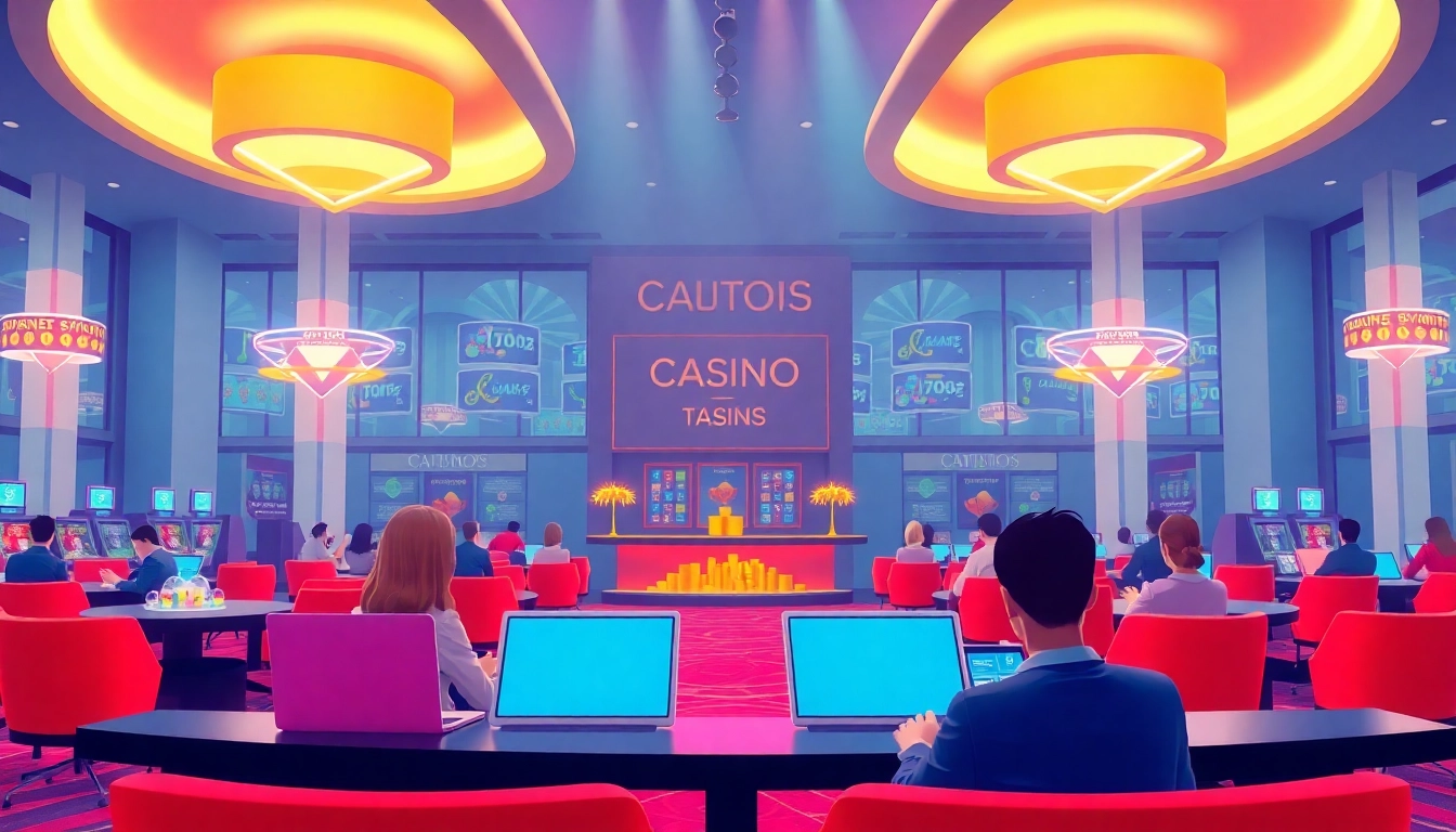 Casino siteleri showcasing vibrant online platforms with players enjoying live casino